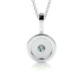 Load image into Gallery viewer, 0.50 TCW Round Lab Grown Diamond Double Halo Pendant Necklace
