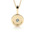 Load image into Gallery viewer, 0.50 TCW Round Lab Grown Diamond Double Halo Pendant Necklace
