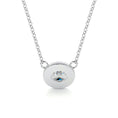 Load image into Gallery viewer, 1.0 CT Oval Lab Grown Diamond Halo  Necklace
