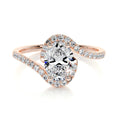 Load image into Gallery viewer, 1.0 CT Oval Lab Grown Diamond Bypass Engagement Ring 8
