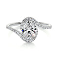 Load image into Gallery viewer, 1.0 CT Oval Lab Grown Diamond Bypass Engagement Ring 1
