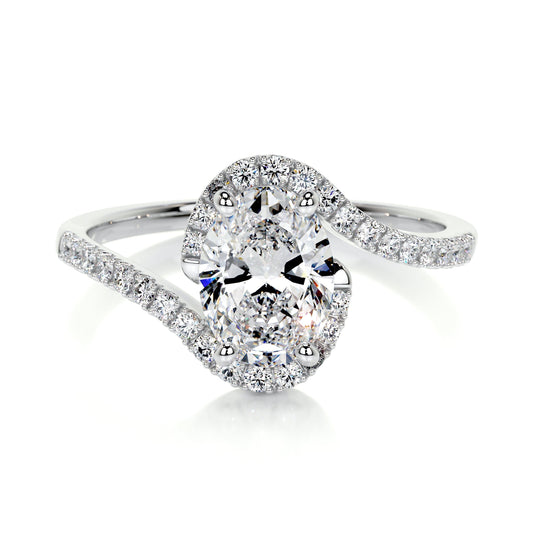 1.0 CT Oval Lab Grown Diamond Bypass Engagement Ring