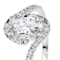 Load image into Gallery viewer, 1.0 CT Oval Lab Grown Diamond Bypass Engagement Ring 2
