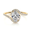 Load image into Gallery viewer, 1.0 CT Oval Lab Grown Diamond Bypass Engagement Ring 5
