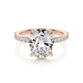 Load image into Gallery viewer, 2.0 CT Oval Lab Grown Diamond Hidden Halo Engagement Ring
