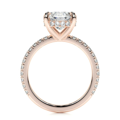 2.0 CT Oval Hidden Halo CVD E/VS2 Diamond Engagement Ring 14