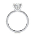 Load image into Gallery viewer, 2.0 CT Oval Lab Grown Diamond Hidden Halo Engagement Ring
