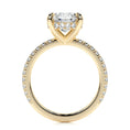 Load image into Gallery viewer, 2.0 CT Oval Lab Grown Diamond Hidden Halo Engagement Ring
