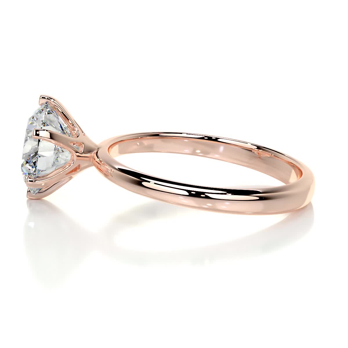 2.50 CT Round Solitaire Lab Grown Diamond Engagement Ring 14