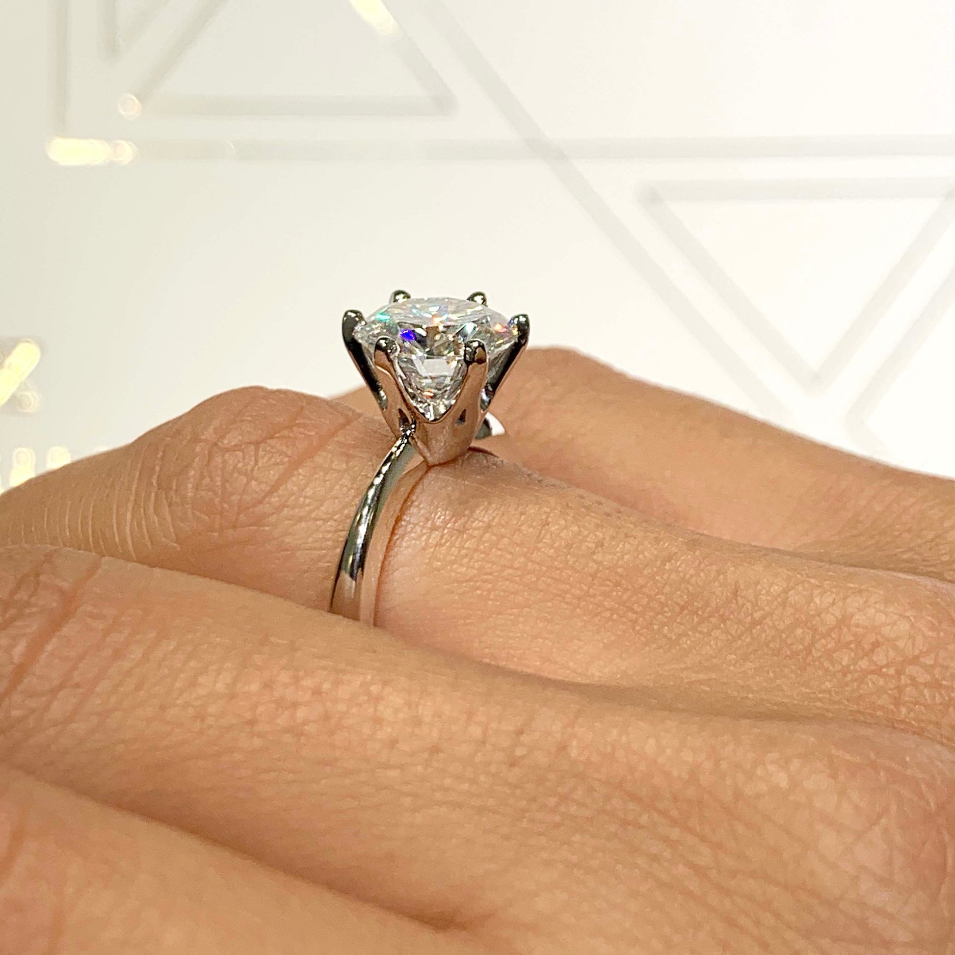 2.50 CT Round Solitaire Lab Grown Diamond Engagement Ring 4