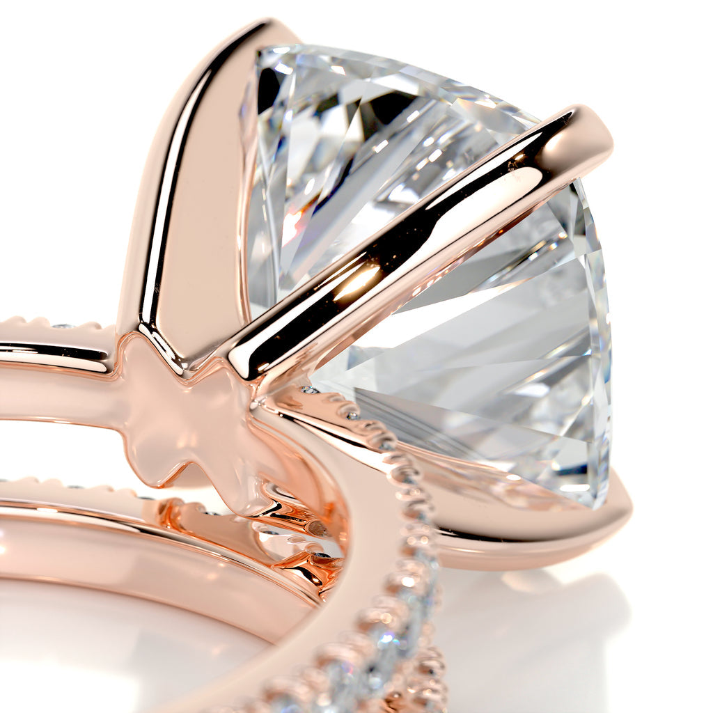 3.0 CT Cushion Cut Lab Grown Diamond Solitaire Bridal Set 15