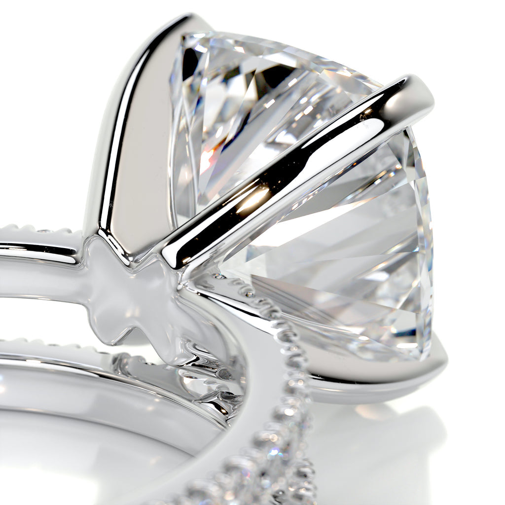 3.0 CT Cushion Cut Lab Grown Diamond Solitaire Bridal Set 7