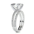 Load image into Gallery viewer, 3.0 CT Cushion Cut Lab Grown Diamond Solitaire Bridal Set
