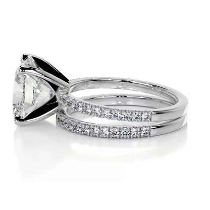 3.0 CT Cushion Cut Lab Grown Diamond Solitaire Bridal Set 5