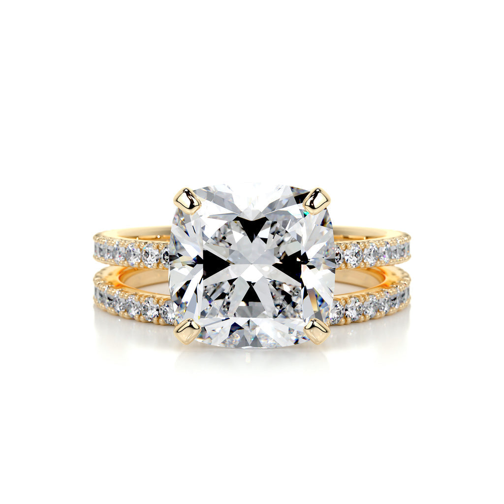 3.0 CT Cushion Cut Lab Grown Diamond Solitaire Bridal Set