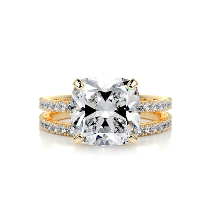 3.0 CT Cushion Cut Lab Grown Diamond Solitaire Bridal Set 8