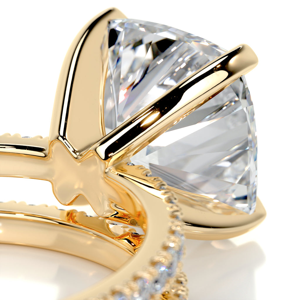 3.0 CT Cushion Cut Lab Grown Diamond Solitaire Bridal Set 10