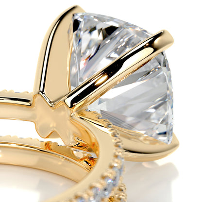 3.0 CT Cushion Cut Lab Grown Diamond Solitaire Bridal Set 10