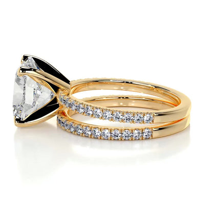 3.0 CT Cushion Cut Lab Grown Diamond Solitaire Bridal Set 11