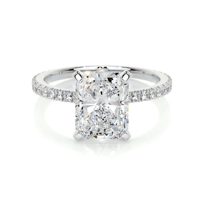 Radiant 3.0 CT Lab Grown Diamond Pave Engagement Ring 1