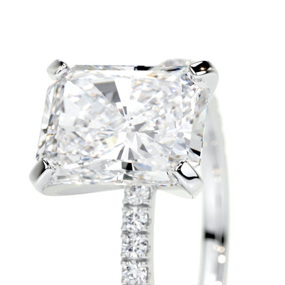 Radiant 3.0 CT Lab Grown Diamond Pave Engagement Ring 3