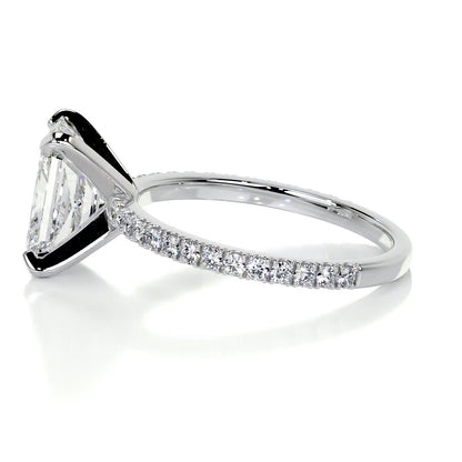 Radiant 3.0 CT Lab Grown Diamond Pave Engagement Ring 4