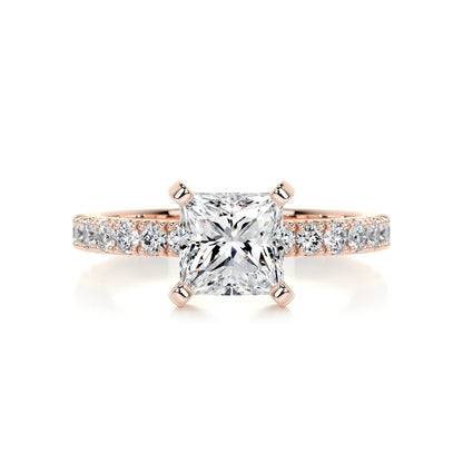 1.50 CT Princess Solitaire CVD G/VS2 Diamond Engagement Ring 12