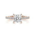 Load image into Gallery viewer, 1.5 ct Princess G- VS2 Diamond Pave Moissanite Engagement Ring
