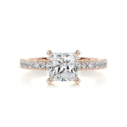 1.5 CT Princess Solitaire CVD G/VS2 Diamond Engagement Ring 11