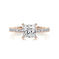 Load image into Gallery viewer, 1.50 CT Princess-Cut Lab Grown Diamond Pave Engagement Ring
