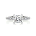 Load image into Gallery viewer, 1.5 ct Princess G- VS2 Diamond Pave Moissanite Engagement Ring
