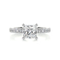 Load image into Gallery viewer, 1.50 CT Princess-Cut Lab Grown Diamond Pave Engagement Ring
