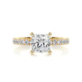 Load image into Gallery viewer, 1.5 ct Princess G- VS2 Diamond Pave Moissanite Engagement Ring
