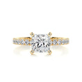 Load image into Gallery viewer, 1.50 CT Princess-Cut Lab Grown Diamond Pave Engagement Ring
