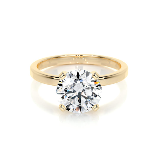 2.0 CT Round Lab Grown Diamond Solitaire Engagement Ring