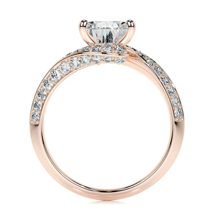 2.0 CT Pear-Shaped Lab Grown Diamond Bypass Engagement Ring 11