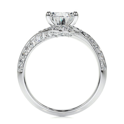 2.0 CT Pear-Shaped Lab Grown Diamond Bypass Engagement Ring 7