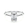 Load image into Gallery viewer, 1.50 CT Emerald Cut Lab Grown Diamond Pave Engagement Ring
