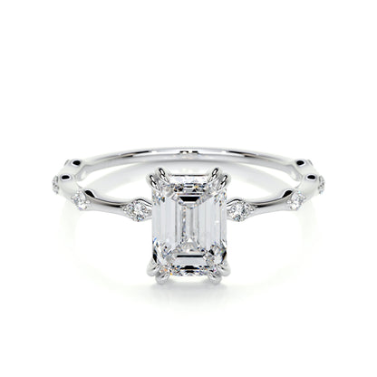 1.50 CT Emerald Solitaire CVD E/VS1 Diamond Engagement Ring 1