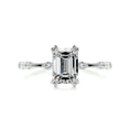 Load image into Gallery viewer, 1.5 ct Emerald E- VS1 Diamond Dainty Moissanite Engagement Ring
