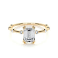 Load image into Gallery viewer, 1.50 CT Emerald Cut Lab Grown Diamond Pave Engagement Ring
