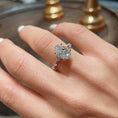 Load image into Gallery viewer, Radiant 3.0 CT Oval Lab Grown Diamond Engagement Ring with Semi Pave Setting
