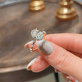 Load image into Gallery viewer, Radiant 3.0 CT Oval Lab Grown Diamond Engagement Ring with Semi Pave Setting
