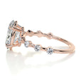 Load image into Gallery viewer, Radiant 3.0 CT Oval Lab Grown Diamond Engagement Ring with Semi Pave Setting
