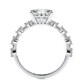 Load image into Gallery viewer, Radiant 3.0 CT Oval Lab Grown Diamond Engagement Ring with Semi Pave Setting
