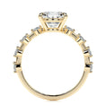 Load image into Gallery viewer, Radiant 3.0 CT Oval Lab Grown Diamond Engagement Ring with Semi Pave Setting
