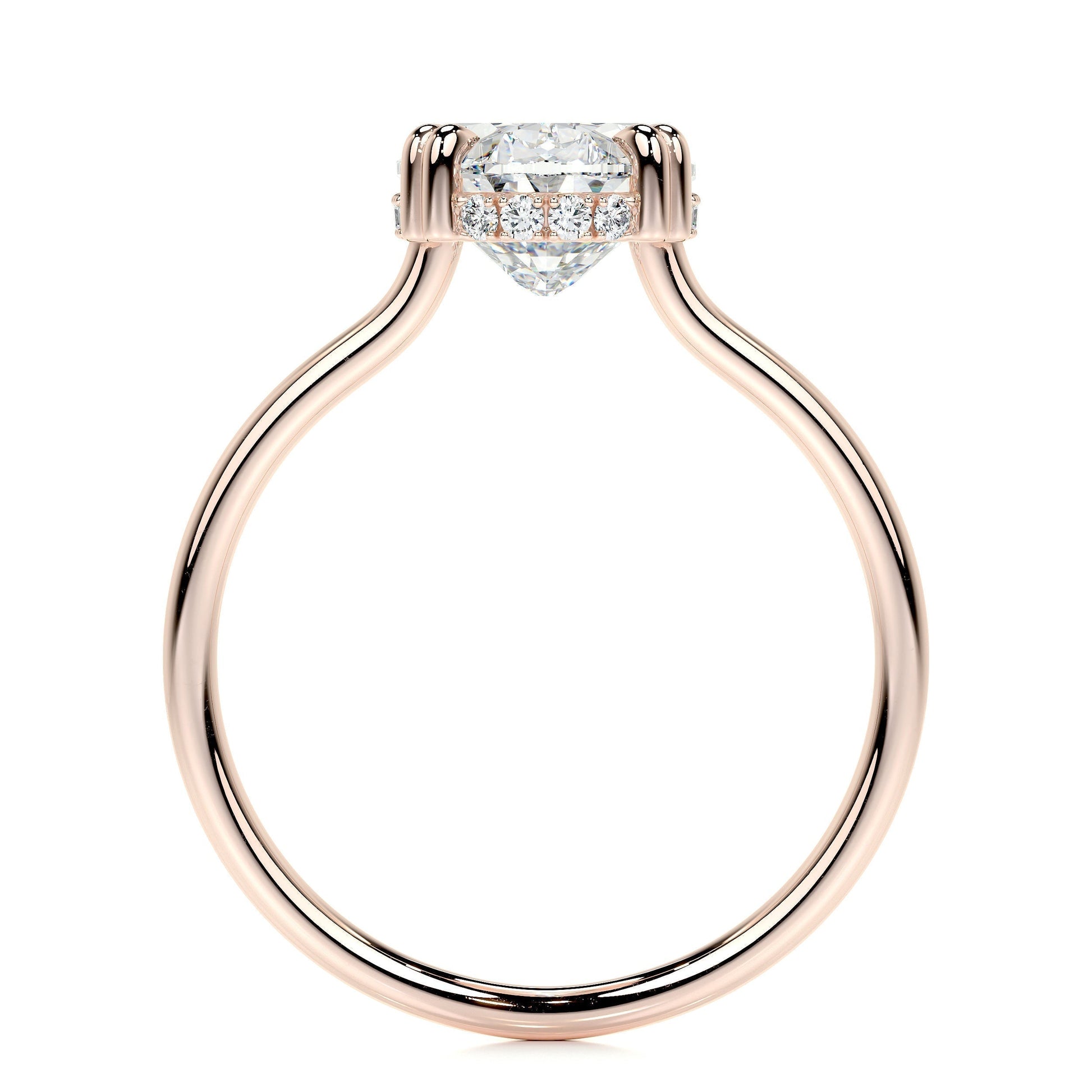 3.0 CT Oval Hidden Halo CVD E/SI1 Diamond Engagement Ring 16