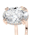 Load image into Gallery viewer, 3.0 CT Oval Lab Grown Diamond Hidden Halo Solitaire Ring
