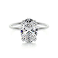 Load image into Gallery viewer, 3.0 CT Oval Lab Grown Diamond Hidden Halo Solitaire Ring
