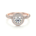 Load image into Gallery viewer, 1.0 CT Round Lab Grown Diamond Halo Twisted Pave Engagement Ring
